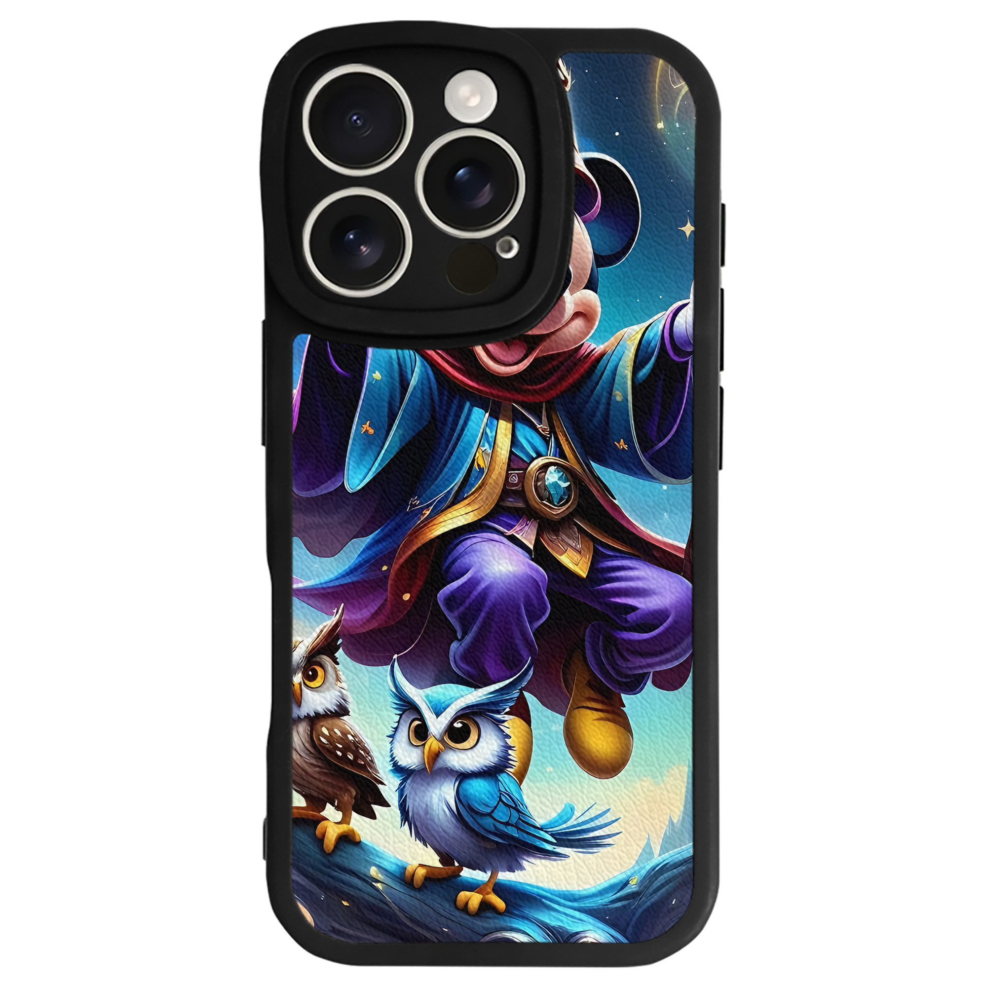 （画像用） ミッキーマウス Mickey Mouse 【iPhone 16シリーズ対応】シリコンスマホケース（レザー調） 材質：シリコン